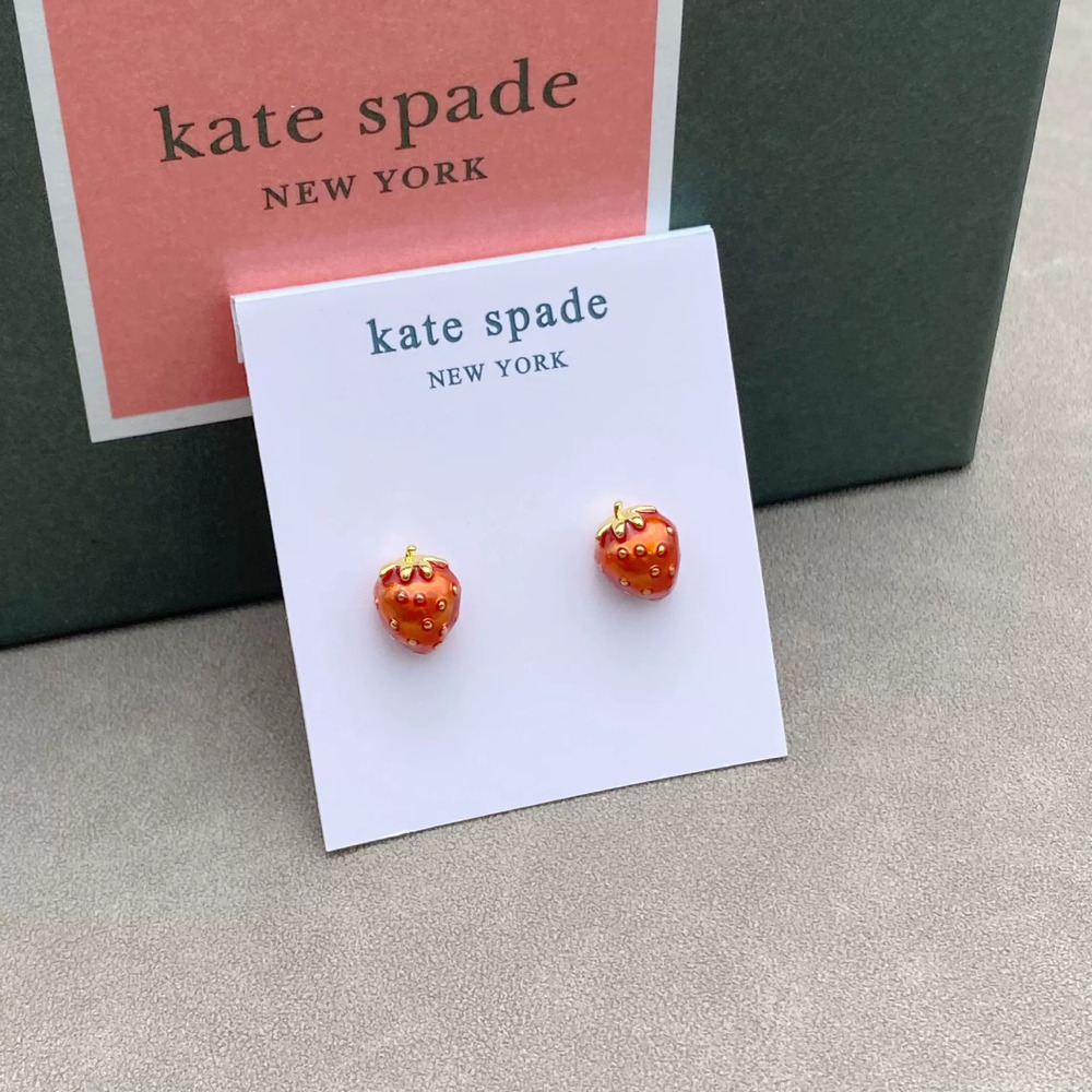 kate spade Red Strawberry Stud Earrings